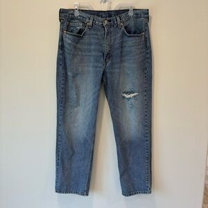 Levi’s 550 Distressed Denim Light Wash Vintage 90s Mom Jeans Straight Plus Size